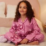 Cyberjammies Belle Girls Bow Print Pyjama Set