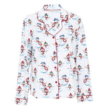 Cyberjammies Blaze Snowman Printed Jersey Pyjama Top In Red
