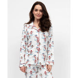 Cyberjammies Blaze Snowman Printed Jersey Pyjama Top In Red