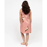 Cyberjammies Bonnie Crane Bird Print Short Nightdress In Pink