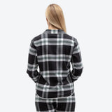 Cyberjammies Brushed Check Pyjama Top In Black