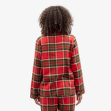 Cyberjammies Brushed Check Pyjama Top In Red