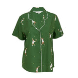 Cyberjammies Charlie Tennis Print Pyjama Top In Green