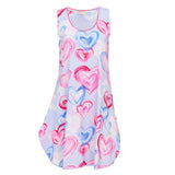 Cyberjammies Chloe Heart Printed Jersey Swing Nightdress In Pink