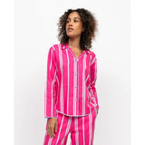 Cyberjammies Chloe Printed Stripe Pyjama Top In Pink