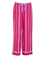 Cyberjammies Chloe Printed Stripe Wide Leg Pyjama Bottoms In Pink