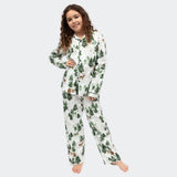 Cyberjammies Fern Kids Unisex Alpine Print Pyjama Set In Olive