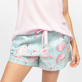 Cyberjammies Francesca Flamingo Print Shorts In Mint