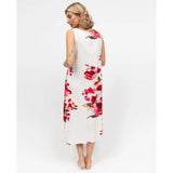 Cyberjammies Isabella Floral Printed Jersey Long Nightdress In Oxblood