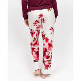 Cyberjammies Isabella Floral Printed Jersey Pyjama Bottoms In Oxblood