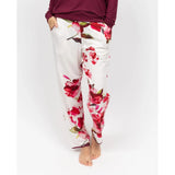 Cyberjammies Isabella Floral Printed Jersey Pyjama Bottoms In Oxblood