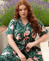 Cyberjammies Ivy Womens Flamingo Print Pyjama Top