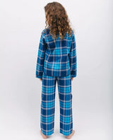 Cyberjammies Kids Unisex Brushed Blue Check Pyjama Set