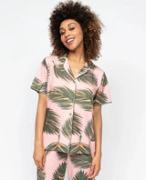Cyberjammies Lea Womens Leaf Printed Jersey Pyjama Top