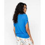 Cyberjammies Lyla Slouch Jersey Pyjama Top In Bright Blue