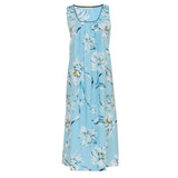 Cyberjammies Madelyn Floral Print Long Nightdress In Blue