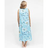Cyberjammies Madelyn Floral Print Long Nightdress In Blue