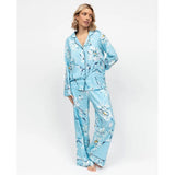 Cyberjammies Madelyn Floral Print Pyjama Top In Blue