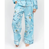 Cyberjammies Madelyn Floral Print Wide Leg Pyjama Bottoms In Blue