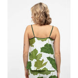 Cyberjammies Olive Leaf Printed Jersey Cami In Green