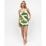 Cyberjammies Olive Leaf Printed Jersey Shorts In Green