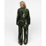 Cyberjammies Olive Womens Leopard Print Wide Leg Pyjama Bottoms