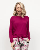 Cyberjammies Penelope Slouch Jersey Top in Berry