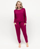 Cyberjammies Penelope Slouch Jersey Top in Berry