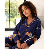 Cyberjammies Tiger Print Pyjama Top In Navy