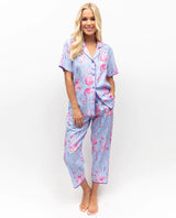 Cyberjammies Zoey Flamingo Print Cropped Pyjama Bottoms
