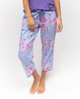 Cyberjammies Zoey Flamingo Print Cropped Pyjama Bottoms