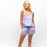 Cyberjammies Zoey Flamingo Print Cami in Blue