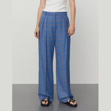DAY Birger ét Mikkelsen Classic Summertime Check Pants Lapis Blue
