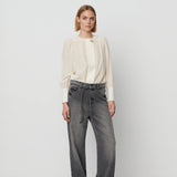 DAY Birger ét Mikkelsen Logan Cotton Silk Texture Blouse Vanilla Ice