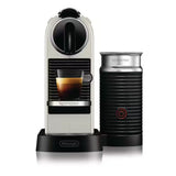 Nespresso Citiz Espresso Coffee Machine with Aeroccino Milk Frother In White