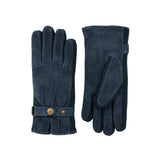 Dents - Laura Women's Three-Point Fleece-Lined Suede Gloves In Navy