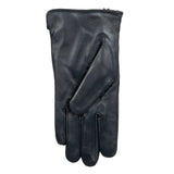 Dents - Maria Touchscreen Single-Point Faux Fur-Lined Leather Gloves In Navy