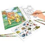 Depesche Dino World Colouring Book With Coloured Pencils