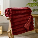 Deyongs Kenwood Faux Fur Throw In Merlot, 130cm X 170cm