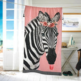 Deyongs Zebra Printed Velour 75x150cm Cotton Beach Towel