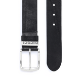 Diesel B-Visible Leather Belt In Black