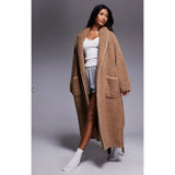 DKNY Long Sleeve Robe In Cork Sherpa