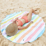 Dock & Bay Unicorn Waves Round Towel Multi Stripe