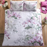 Dreams & Drapes Soiree Lotus Floral Print 100% Cotton 200 Thread Count Duvet Cover Set