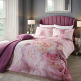 Dreams & Drapes Soiree Rose Bloom Print 100% Cotton 200 Thread Count Duvet Cover Set