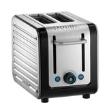Dualit 2 Slot Toaster In Black And Brushed Stainless Steel