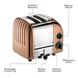 Dualit Classic Copper Spray 2 Slice Toaster