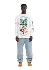 Ed Hardy Black Widow Baggy Denim Jeans in Bleach