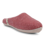 Egos Mule Wool Slippers Dark Pink