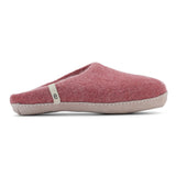 Egos Mule Wool Slippers Dark Pink